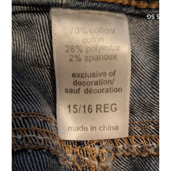 Maurices Bootcut Light Wash Denim Jeans Size 15/16 Distressed Stitching Womens C - Picture 9 of 10